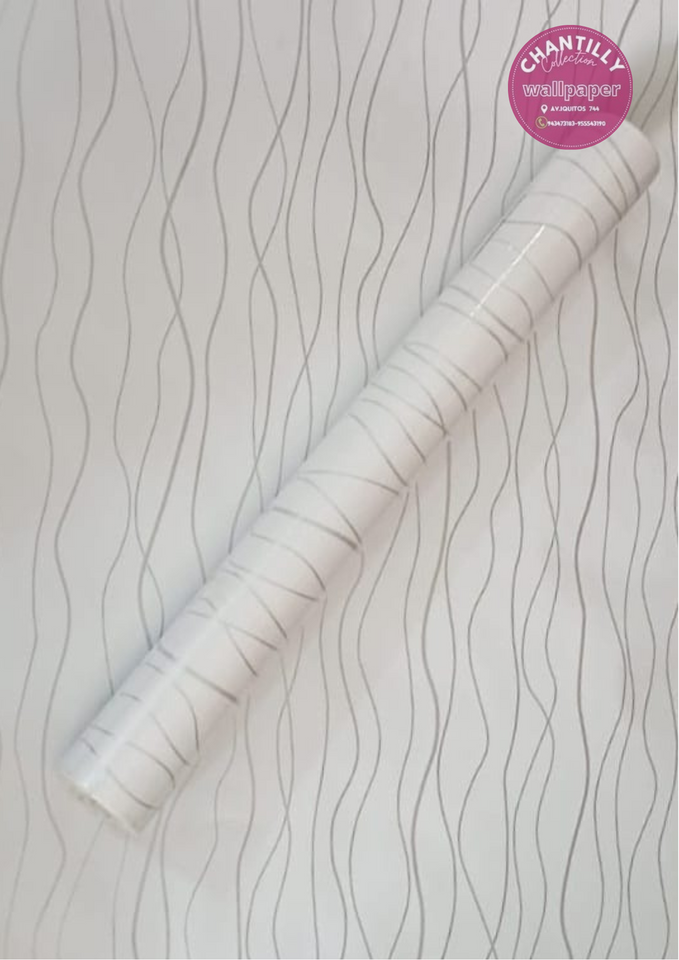 ROLLO ADHESIVO VINÍLICO – DISEÑO ONDAS (45CM X 10M)