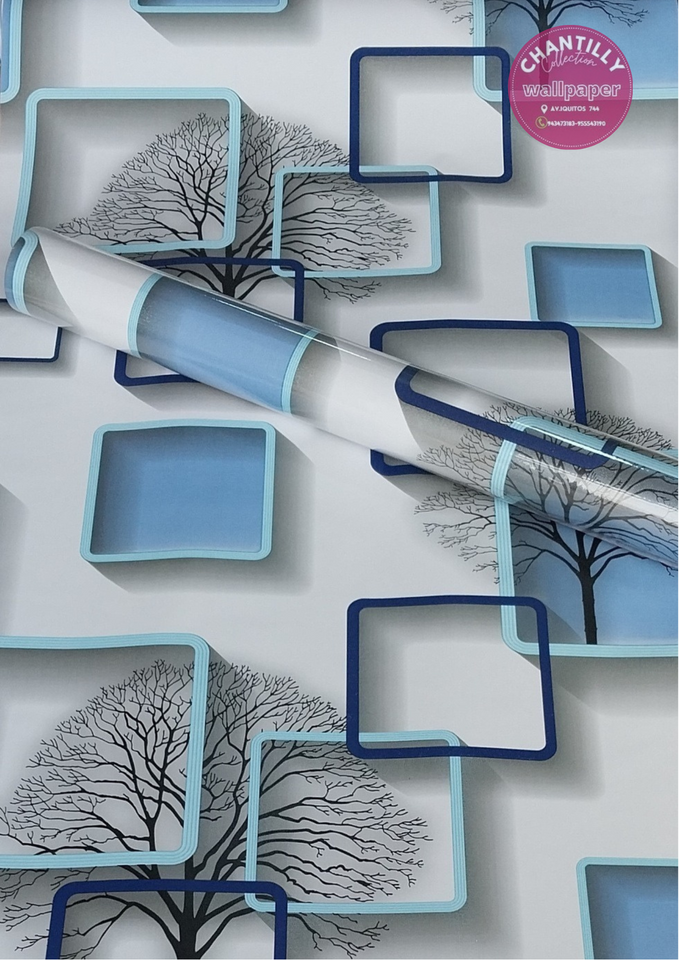 ROLLO ADHESIVO VINÍLICO – DISEÑO CUADROS (45CM X 10M)
