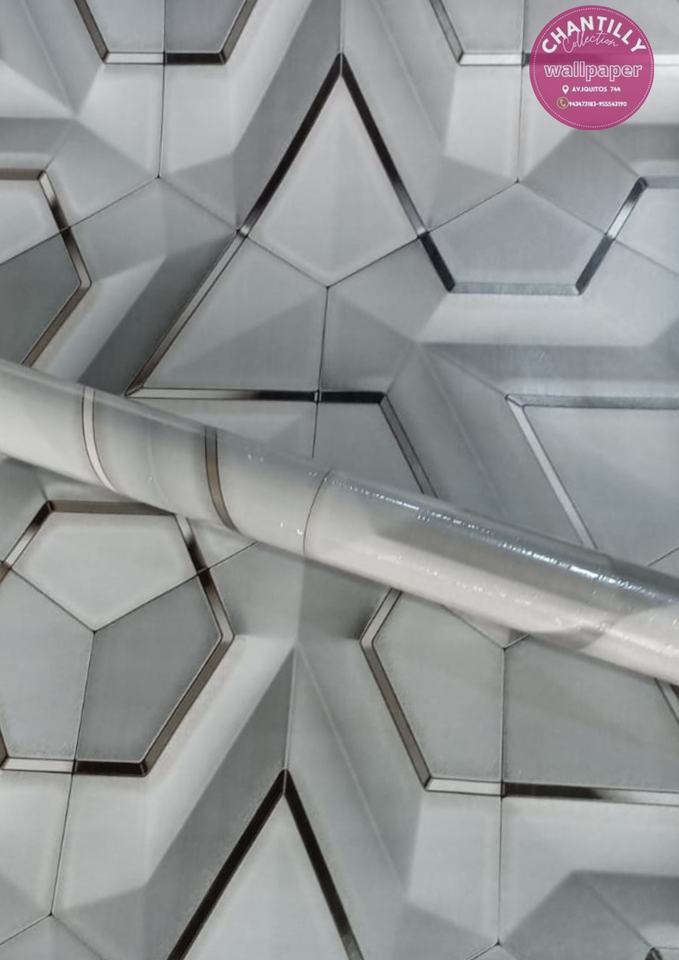 ROLLO ADHESIVO VINÍLICO – DISEÑOS GEOMÉTRICOS VARIADOS (45CM X 10M)