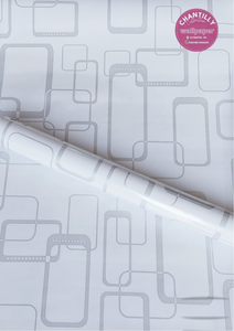 ROLLO ADHESIVO VINÍLICO – DISEÑOS GEOMÉTRICOS VARIADOS (45CM X 10M)