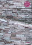 Rollo Adhesivo Vinílico – Diseño Lajas, Ladrillo Y Rocas 45CM X 10M (4.5 m²)