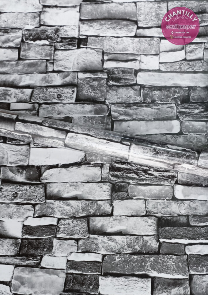 Rollo Adhesivo Vinílico – Diseño Lajas, Ladrillo Y Rocas 45CM X 10M (4.5 m²)