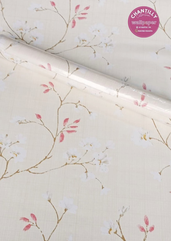 ROLLO ADHESIVO VINÍLICO – DISEÑOS DE FLORES (45CM X 10M)